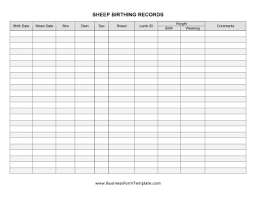 Sheep Birthing Records Template Some of the worksheets displayed are engaging with the geren language and literacy sheep, icd 10 putting codes into practice, infant lesson plan, fox in socks by seuss, 4 activity work, chapter 1 the 13 storey.