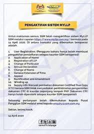 The companies commission of malaysia, is a statutory body formed under an act of parliament that regulates corporate and business affairs in. Ssm Telah Suruhanjaya Syarikat Malaysia Laman Rasmi Facebook