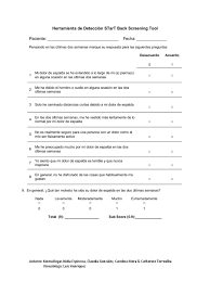 Image result for Start Back Screening Tool