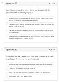 Triviawell (trivia·well) is a curated collection of trivia questions and answers — from science to sports, music to movies, everyday we release new trivia questions across a broad range of topics. Question 38 0 35 Pts According To Research By Storm Chegg Com