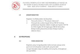 Contoh proposal 17 agustus doc. Download Contoh Proposal Kegiatan Hut Ri Ke 70 Tahun 2015 Operator Sekolah