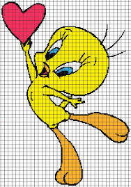 Tweety Bird Cross Stitch Pattern 4 Name Crocheting Tweety Bird Graphghan Pattern Disney Cross Stitch Cross Stitch Cross Stitch Embroidery