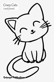 Draw thicker shapes around the leg lines and tail line to fill out the limbs. Crazy Cats Lined Journal Medium Lined Journaling Notebook Crazy Cats Sweetest Doodle Cat Cover 6x9 130 Pa Cat Drawing For Kid Cat Doodle Simple Cat Drawing