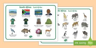 South Africa Word Mat Afrikaans To English Afr To Eng
