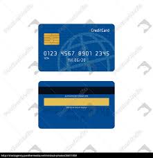 Realistic detailed credit cards set with colorful red abstract background. Blue Credit Card Front And Back Views Royalty Free Image 26411859 Panthermedia Stock Agency