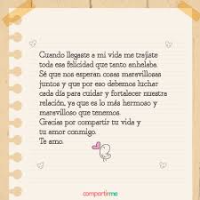 Cuando Llegaste A Mi Vida Me Trajiste Toda Esa Felicidad Que Tanto Anhelaba Se Que Nos Esperan C Meses De Novios Frases Carta A Mi Amor Palabras Para Mi Novio