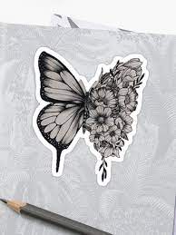Butterfly Tattoo Shawn Mendes Sticker By Merchal White Butterfly Tattoo Butterfly Tattoos For Women Blue Butterfly Tattoo