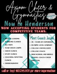 Profile for Axiom Gymnastics and Cheerleading