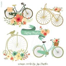Spring Bicycles Clipart Luvly Clip Art Floral Banners Crafts
