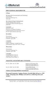 And here's why resume formats differ. Resume Format Sample Resume With Tesda Certification