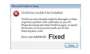 If you're using another version of windows, install onedrive to get started. How To Fix Onedrive Error Code 0x80040c97