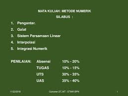 We did not find results for: Mata Kuliah Metode Numerik Ppt Download