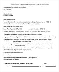 List of industrial training companies. 8 Internship Offer Letters Free Samples Examples Format Download Free Premium Templates