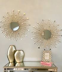 2 Glamorous Sunburst Mirror Set 29 Starburst Mirror Mirror Wall Decor Sun Mirror Gold Sunburst Mirror Home Decor Mirror Wall Decor Decor Wall Decor