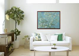 Vincent van gogh almond blossom white flowers art print reproduction on canvas. Van Gogh Almond Blossoms Art Print Collection
