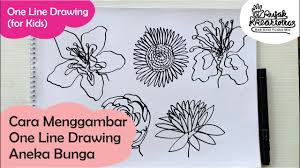 Art is beautiful sketsa bunga mawar. Belajar Menggambar Aneka Bunga Dengan Teknik One Line Drawing Youtube