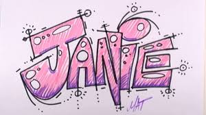 Graffiti Writing Janie Name Design 24 In 50 Names Promotion Mat Youtube