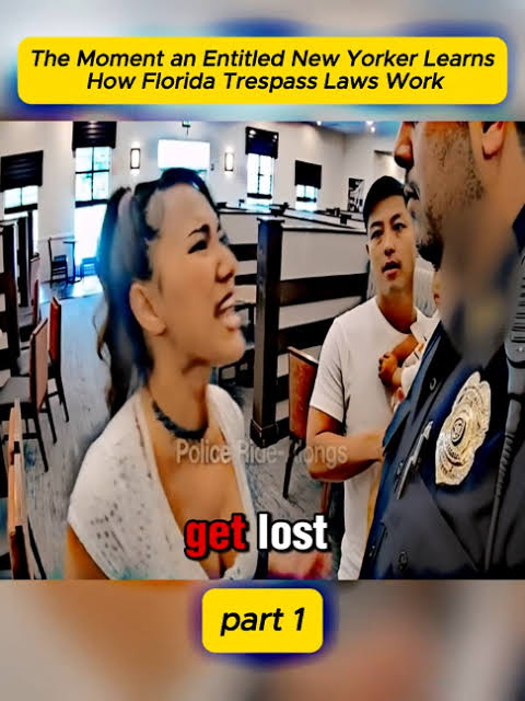 The Moment an Entitled New Yorker Learns How Florida Trespass Laws Wor... |  police | TikTok