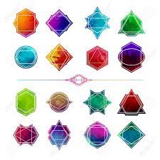 Abstract of black and white op art business stripe line background. Set Minimalist Abstract Geometric Shapes Symbols And Logos Royalty Free Cliparts Vectors And Stock Illustration Image 47934044