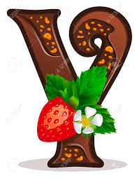 The cake can now be decorated with any toppings from fresh fruits and berries to macarons and candy. Cards For Children For Learning The Alphabet Letter Y As Chocolate In The Form Of Candies And Cakes Vector Illustration Royalty Free Cliparts Vectors And Stock Illustration Image 111665092