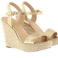 Michael Michael Kors Jill Espadrille Wedge Sandals Gold Quality Assurance Protein Burger Com