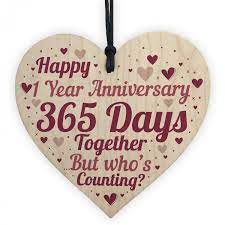 The first wedding anniversary is the time to reminiscence the good times you've had in the past year: 1st Anniversary Gift First Anniversary Wood Heart Husband Wife