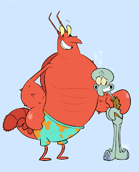 C'est votre jour de chance, les voici. Patrick Star Squidward Tentacles Larry The Lobster Cartoon Lobster Animals Galliformes Png Pngegg