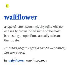 Wallflower Urban Dictionary Names With Meaning Socially Awkward