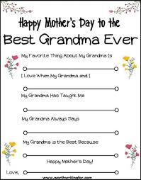 Mother's day is always a special day for mommies, especially for grandmas! Free Mother S Day Printable For Grandma