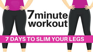 7 Day Challenge 7 Minute Workout To Slim Your Legs Home Workout To Lose Hip Inches Start Today