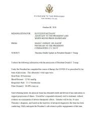 Write a memo to the company president identifying the internal control weakness in this situation. Trump Could Be Back In Public By Saturday Experts Worry It S Too Soon The New York Times