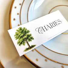 American Sycamore Tree- Custom Place Cards- Laydown