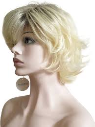 Royalfirst Wigs for Women Short Wigs with Inclined Bangs Fluffy Soft Wigs  Color Blonde : Buy Online at Best Price in KSA
