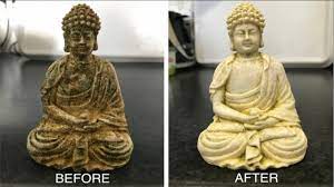 Firstly, you use warm water to wet the statue, then take a brush and slowly remove dust particles from the ornaments. How To Clean Statue Ornaments At Home Youtube