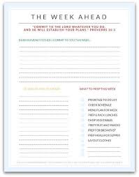 Prep For The Week Checklist How To Plan Checklist Printable Planner