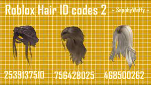 Whenever new roblox bloxburg codes are issued, you will find … Roblox Rhs Hair Id Codes 2 Youtube