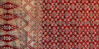 Songket Minang Merah Motif Benang Perak Cantik Dan Premium Shmb09 Perak Benang