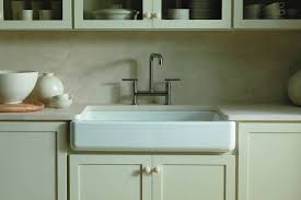 Single bowl dual mount sink 8x17 . Kitchen Faucets For Farmhouse Sinks Novocom Top