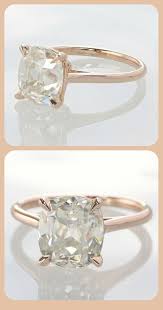 Solitaire Extraordinaire Warm Antique Lace Colour Diamond Paired With Rose Gold Fashion Rings Custom Engagement Ring Custom Jewelry