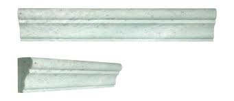 We only had 1 upstairs washroom. Ming Green Marble 2x12 Polished Ogee Chair Rail Molding