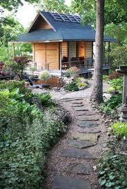 Quaint Garden Path And Cozy Little Cottage Japanese Style House Japanese Tea House Japanese Garden