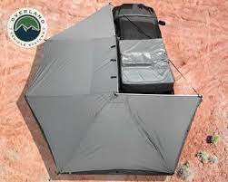 Ovs Nomadic Awning 270 Driver Side Dark Gray Cover With Black Cover Universal Overland Vehicles Overland Truck Truck Tent