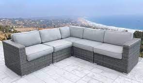 Eldora Patio Sectional With Cushions Patio Sectional Patio Furnishings Wicker Patio Sectional