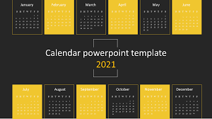 Creative Calendar Powerpoint Template 2021 Slideegg