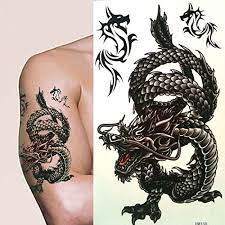 Cat tattoos, black cat tattoos, cool, cheshire, designs, fat, dallas, tribal, guly, sphynx small simple cat tattoo designs. Fat Catz Copy Catz Mens Boys Large Black Angry Arty Chinese Dragon Temporary Tattoo Parties Gift Bags Buy Online In Guatemala At Guatemala Desertcart Com Productid 56139267