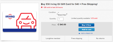 Airbnb gift card discount ebay. Ebay 50 Irving Oil Gift Card For 40