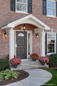 Front Porch Portico Design Ideas Pictures Remodel And Decor Brick Exterior House Portico Design Front Porch Design