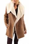 Manteau femme cuir retourne