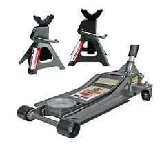 Pittsburg 3 Ton Low Profile Floor Jack And Jack Stands Set Combo With Rapid Pump Quick Lift For More Information Visit Image Jack Stands Floor Jack Car Jack