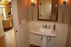 Determining the standard chair rail height is the first. Custom Wainscoting Bathroom Picture Ideas